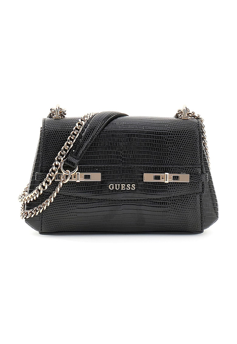 Geanta crossbody mica cu clapa Melinda - Negru