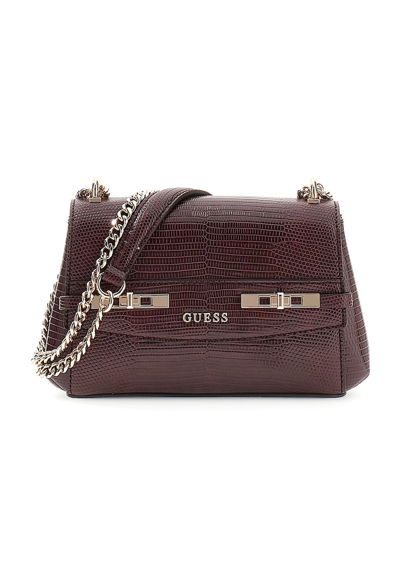 Geanta crossbody mica cu clapa Melinda - Visiniu