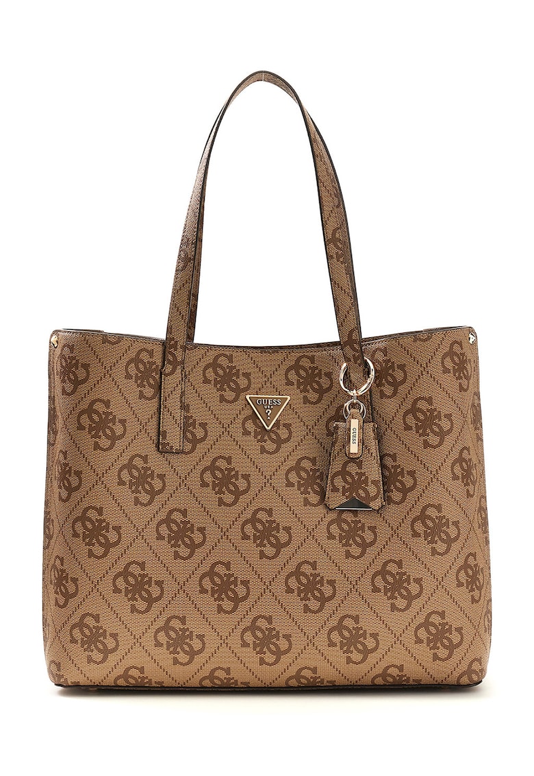 Geanta tote cu model monograma Meridian - Maro camel