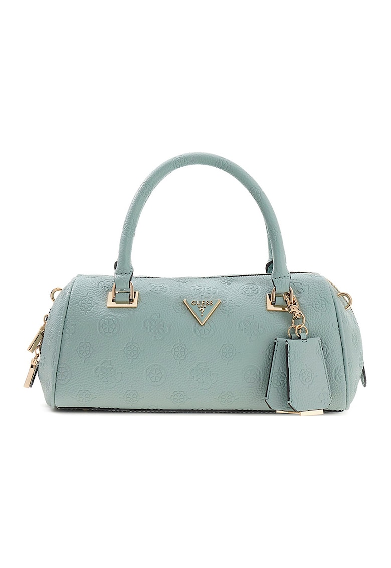 Geanta barrel din piele ecologica cu monograma Cresidia II - Verde menta