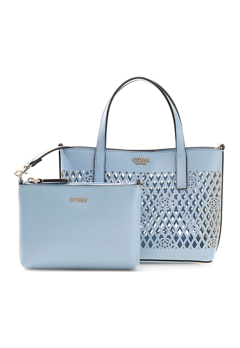 Geanta shopper mini cu etui Letty - Albastru deschis