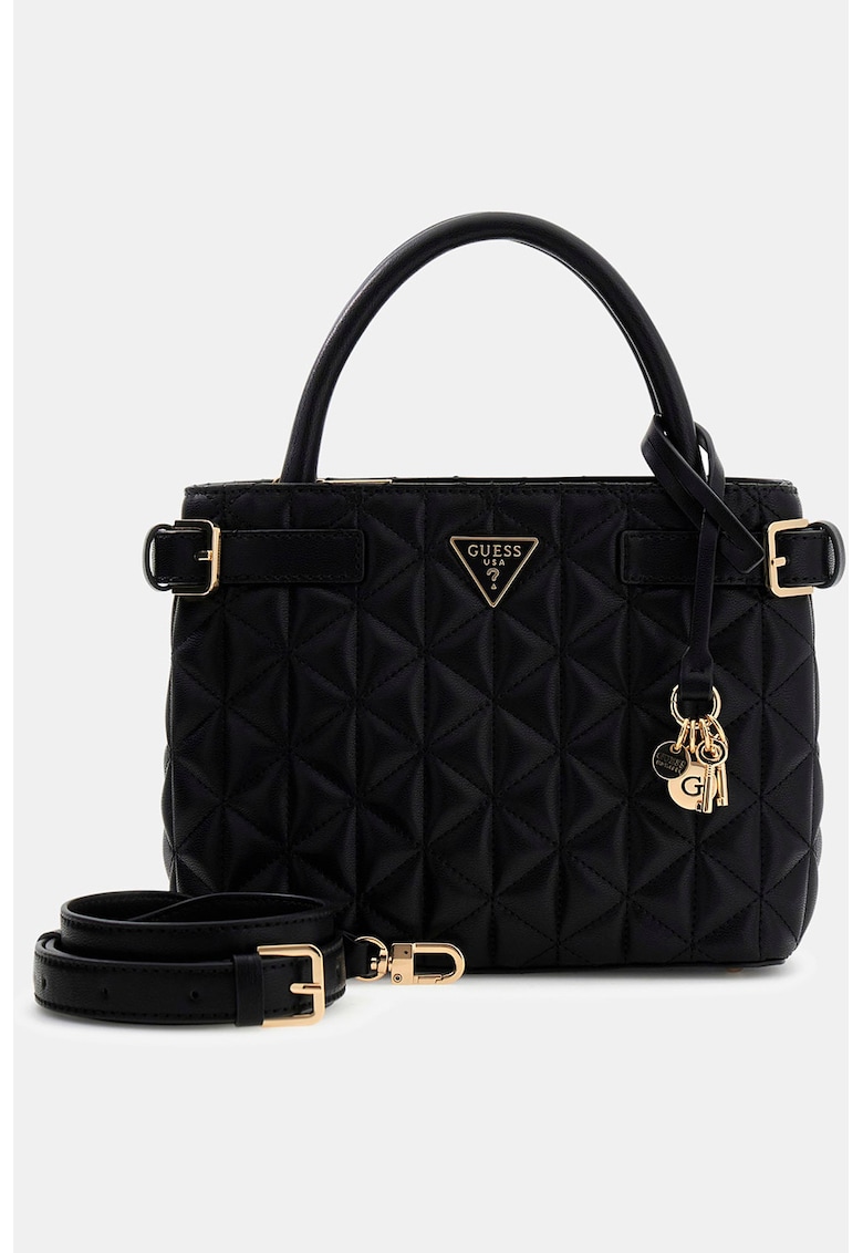 Geanta crossbody matlasata Paisleigh - Negru