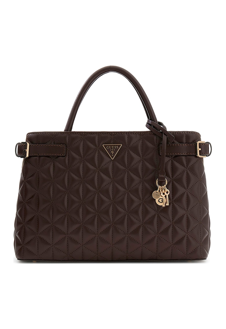 Geanta tote matlasata Paisleigh - Maro inchis