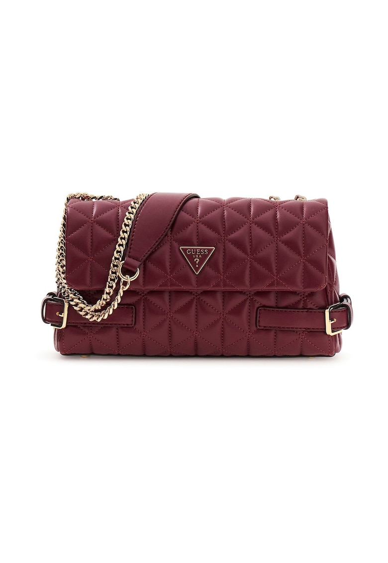 Geanta de umar cu aspect matlasat Paisleigh - Visiniu