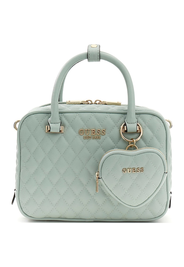 Geanta crossbody cu aspect matlasat Atabey - Verde menta