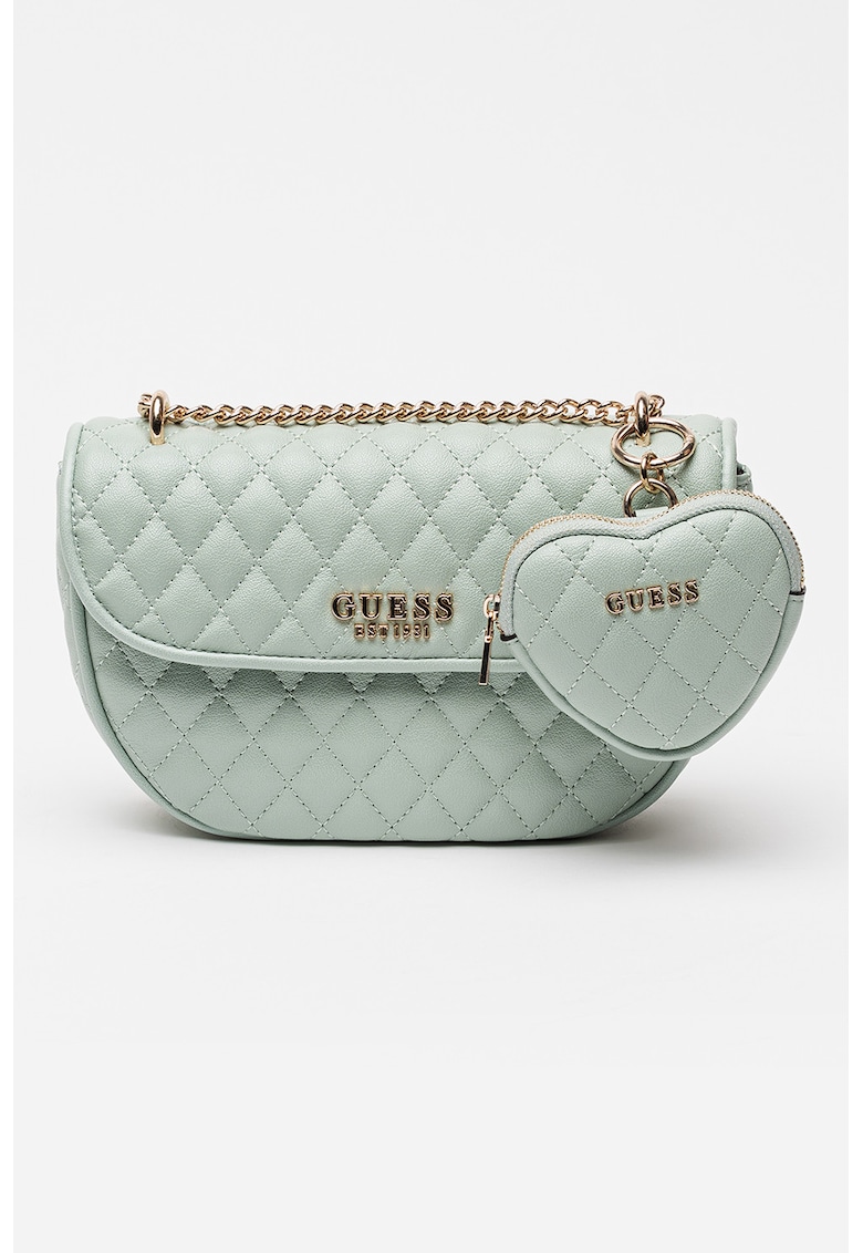 Geanta crossbody cu aspect matlasat Atabey - Mint