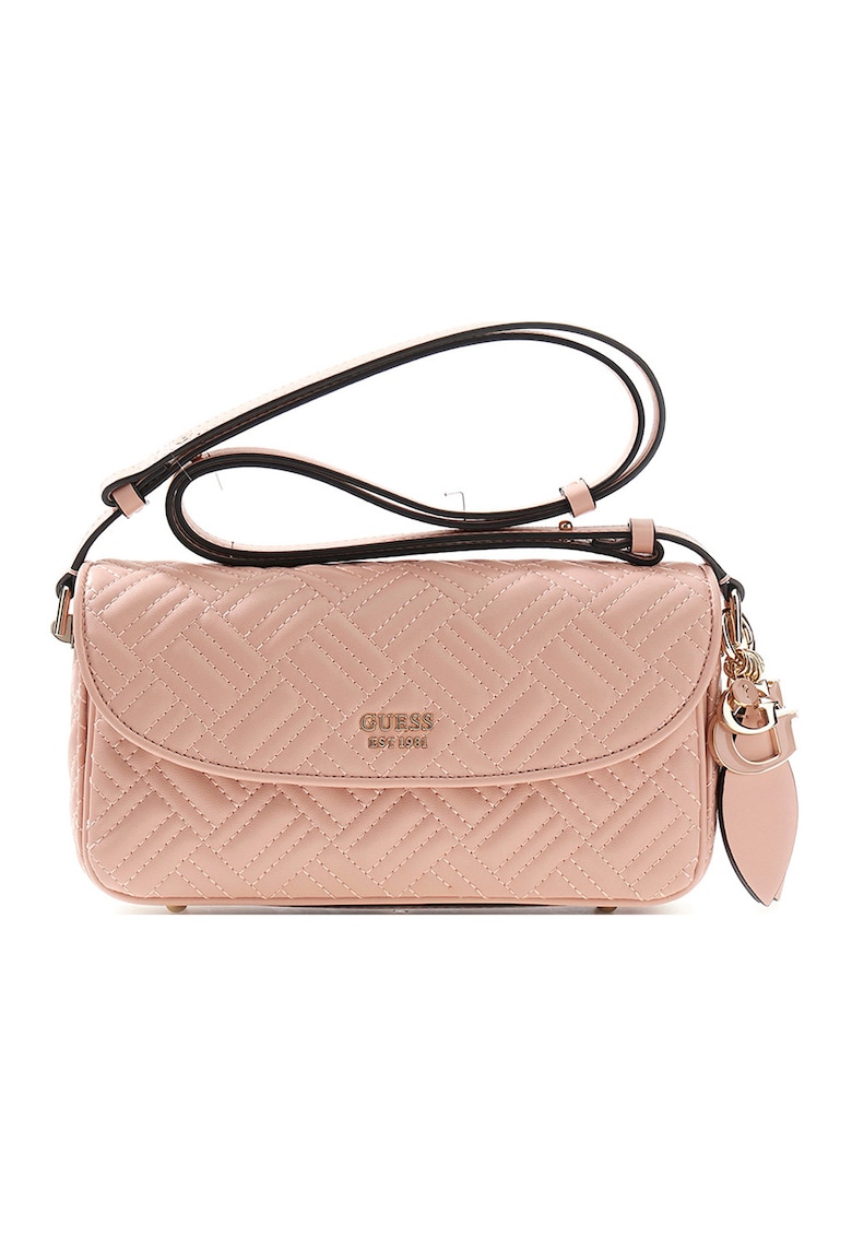 Geanta crossbody din piele ecologica Sally - Roz prafuit