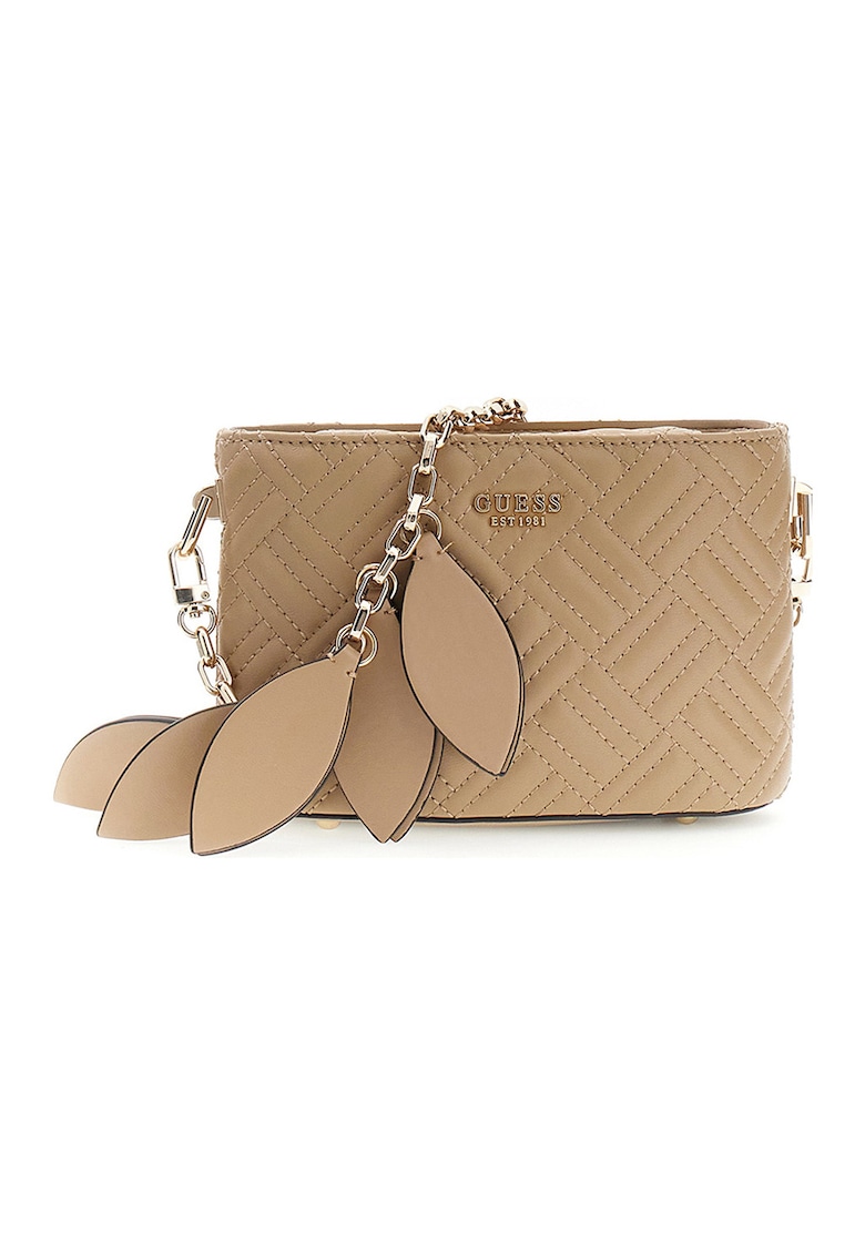 Geanta crossbody matlasata Sally - Bej inchis