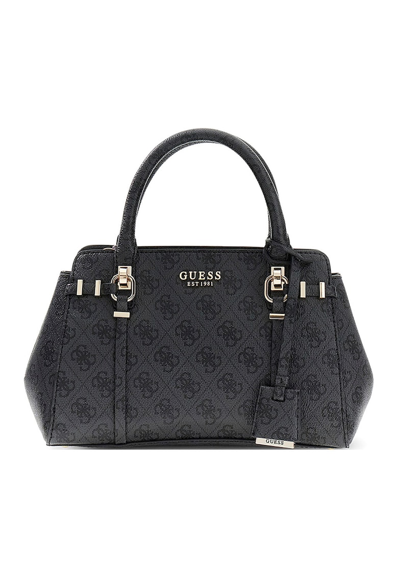 Geanta de umar cu model monograma Leona - Gri antracit