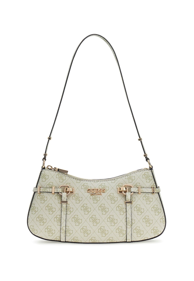 Geanta de umar cu model monograma Leona - Verde pal