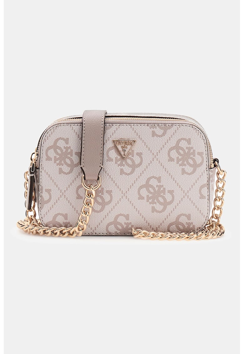 Geanta crossbody cu monograma Noelle - Maro taupe deschis