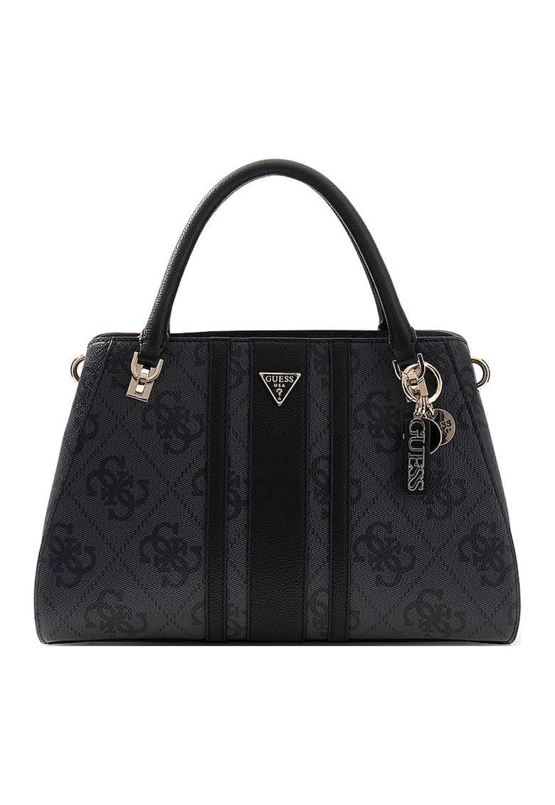 Geanta de mana cu model monograma Noella II Luxury - Gri antracit