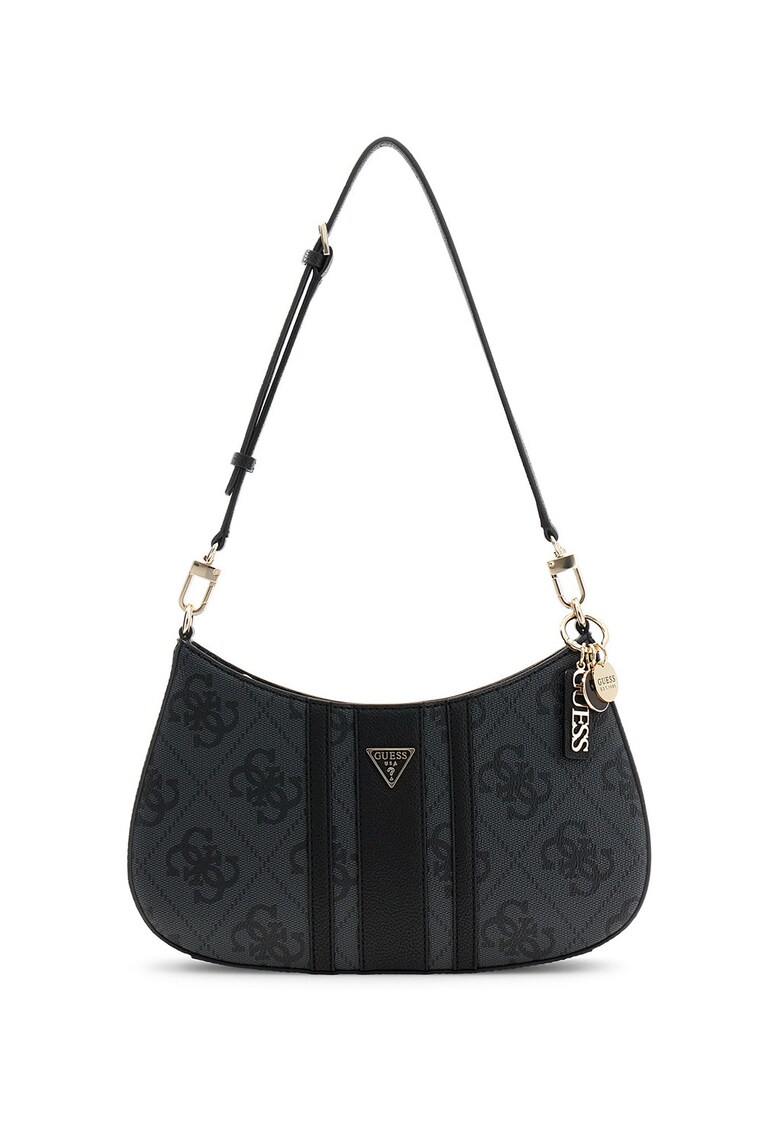 Geanta de umar cu model monograma Noelle - Gri antracit