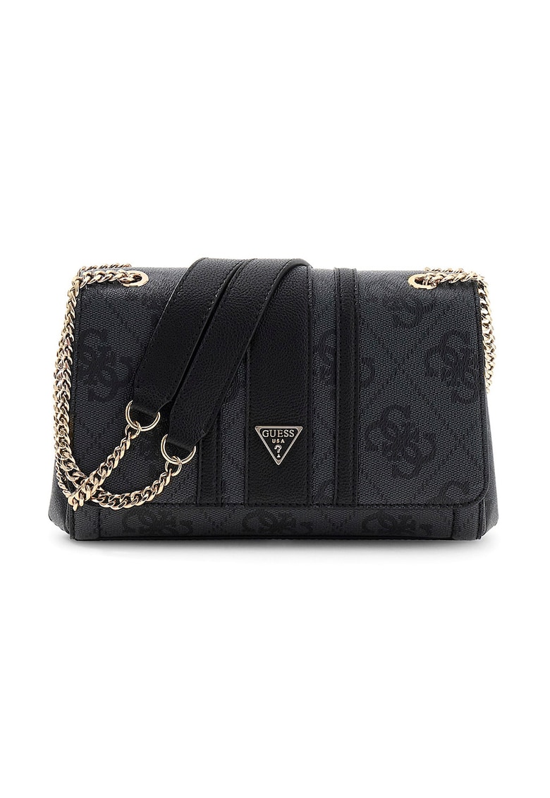 Geanta de piele ecologica cu barete convertibile de umar Noella - Gri antracit