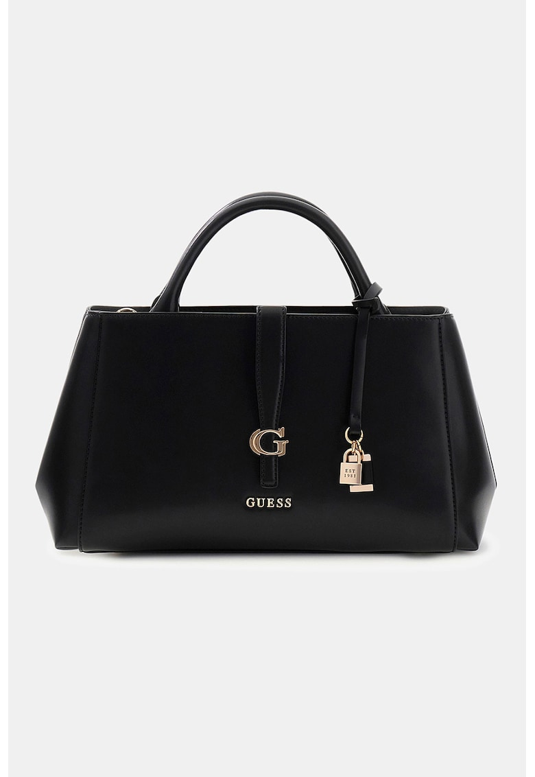 Geanta de piele ecologica cu maner si bareta detasabila Carrie - Negru