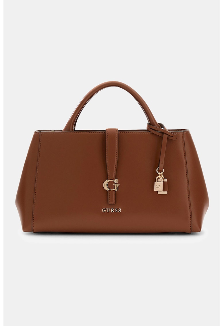 Geanta de piele ecologica cu maner si bareta detasabila Carrie - Maro cognac