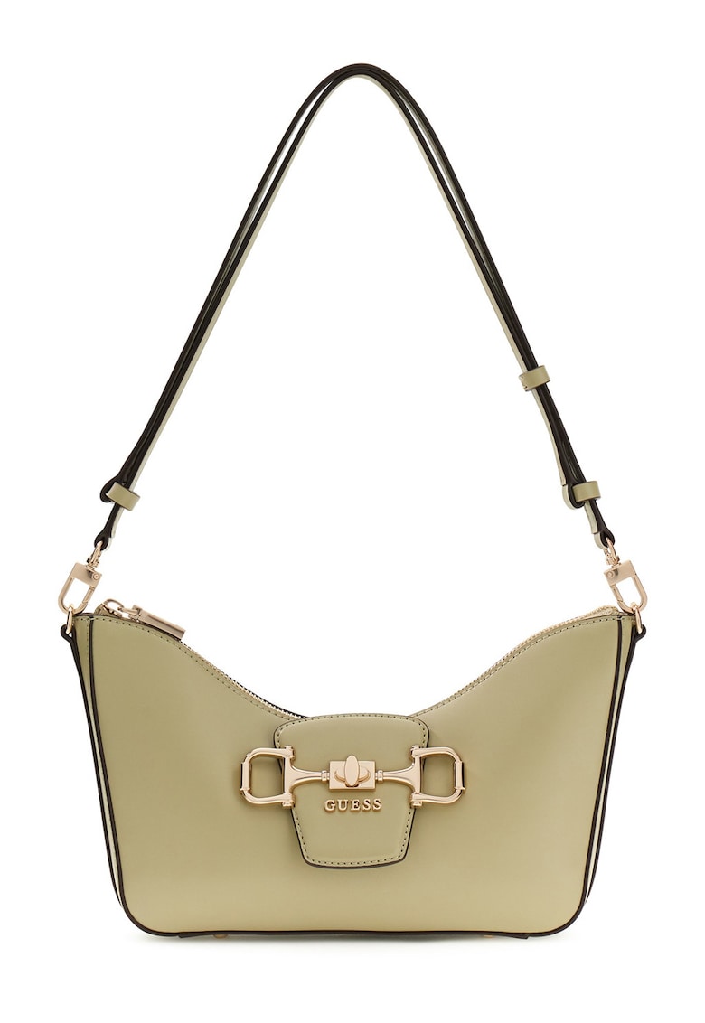 Geanta de umar cu fermoar si bareta ajustabila Janie - Verde pal