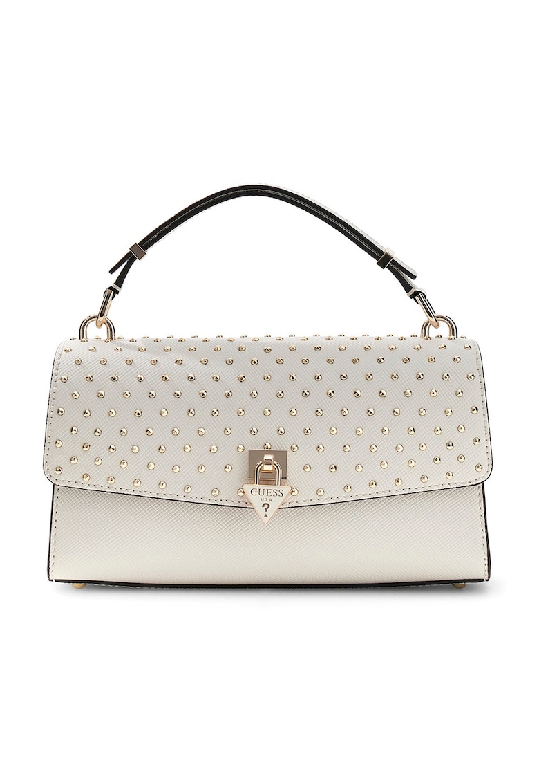 Geanta crossbody din piele ecologica cu tinte Patsie - Alb murdar