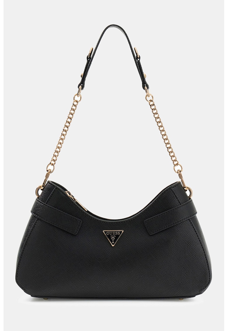 Geanta de umar cu buzunar exterior cu fermoar Serenova - Negru