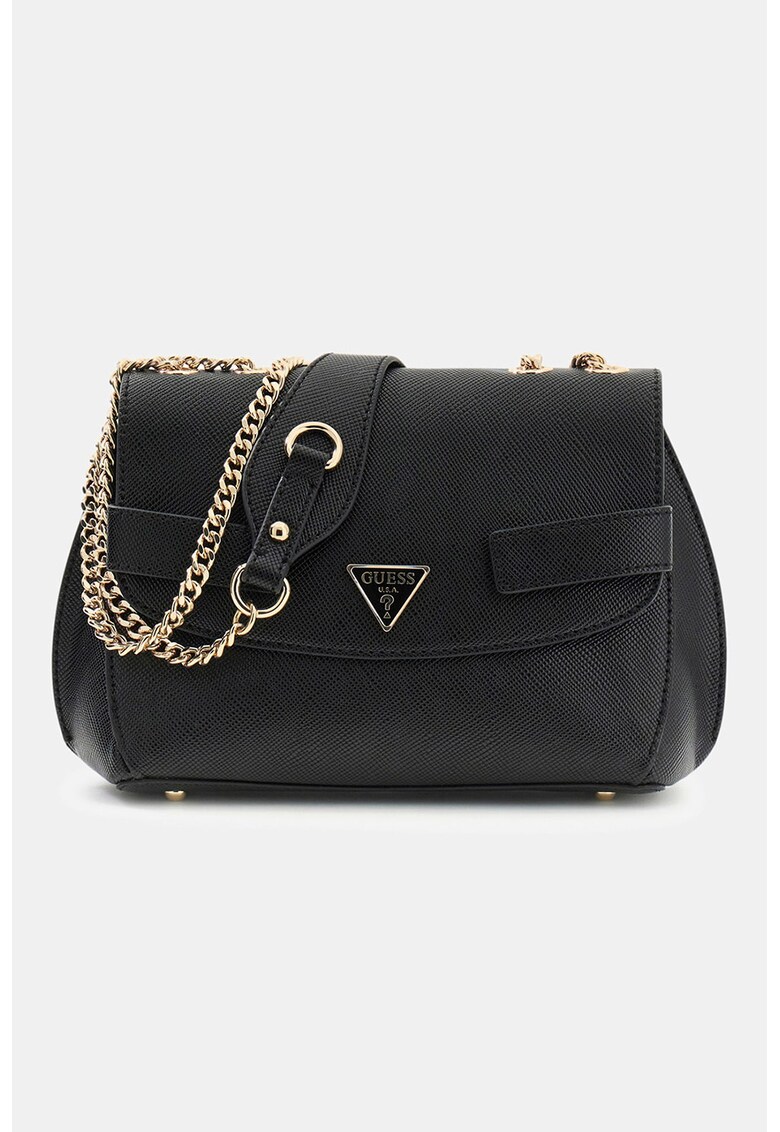 Geanta de piele ecologica cu bareta de umar Serenova - Negru