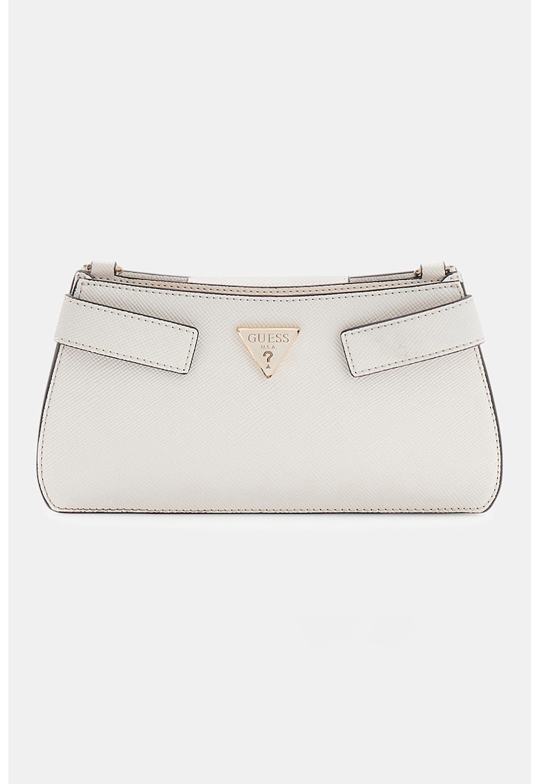 Geanta crossbody de piele ecologica Serenova - Alb murdar