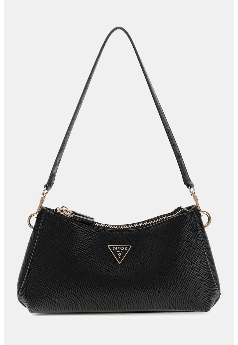 Geanta de umar cu logo metalic Noelle - Negru