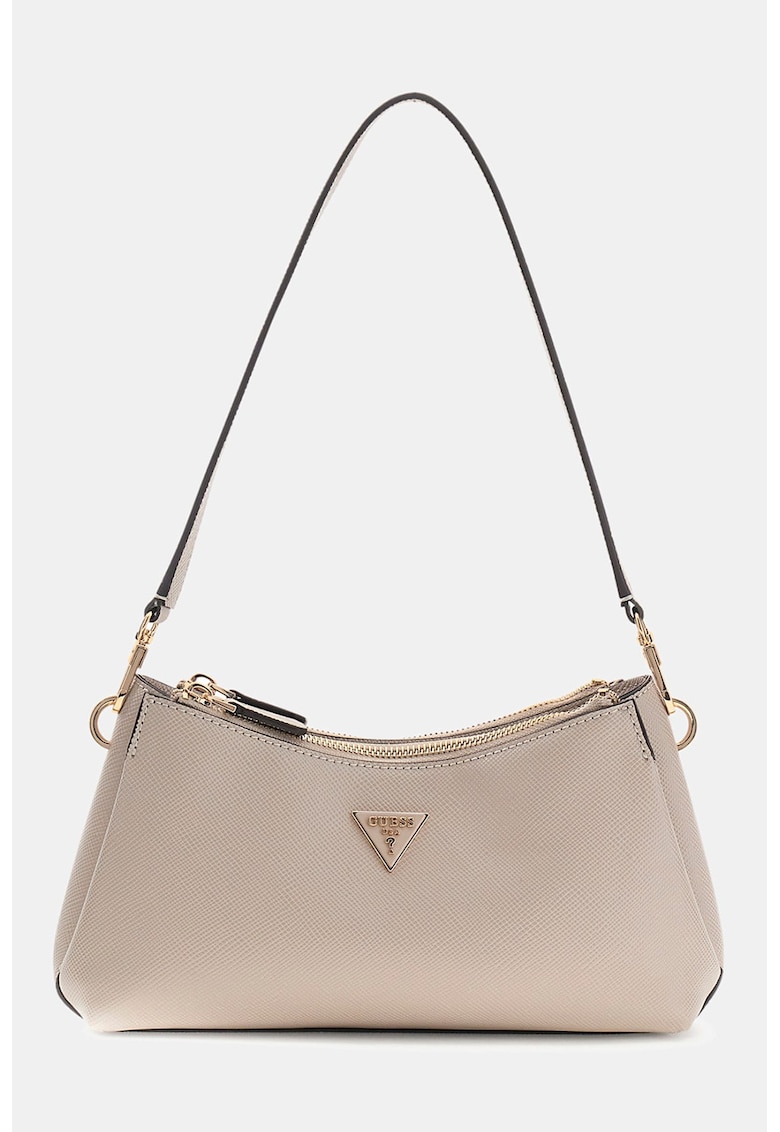 Geanta de umar cu logo metalic Noelle - Maro nisip