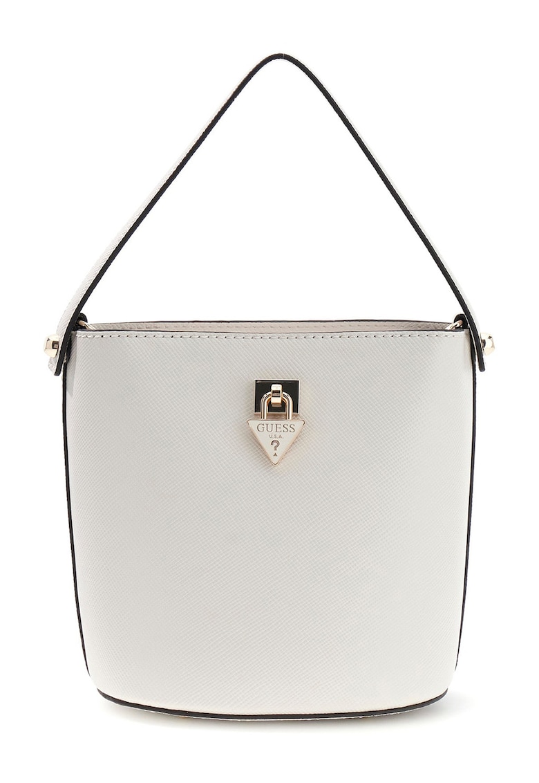 Geanta din piele ecologica cu bareta detasabila de umar Patsie - Alb