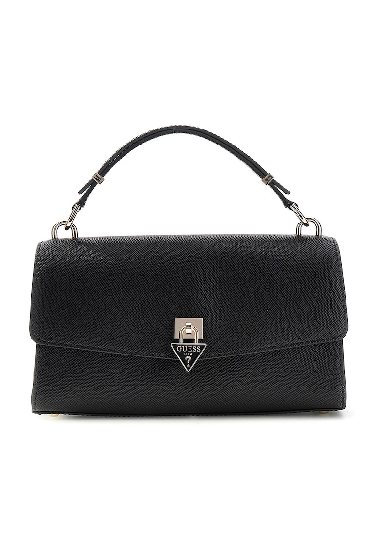 Geanta crossbody din piele ecologica cu inchidere cu clapa Patsie - Negru