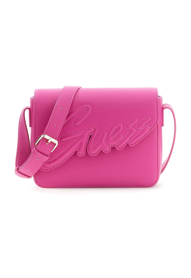 Geanta crossbody din piele ecologica cu logo in relief