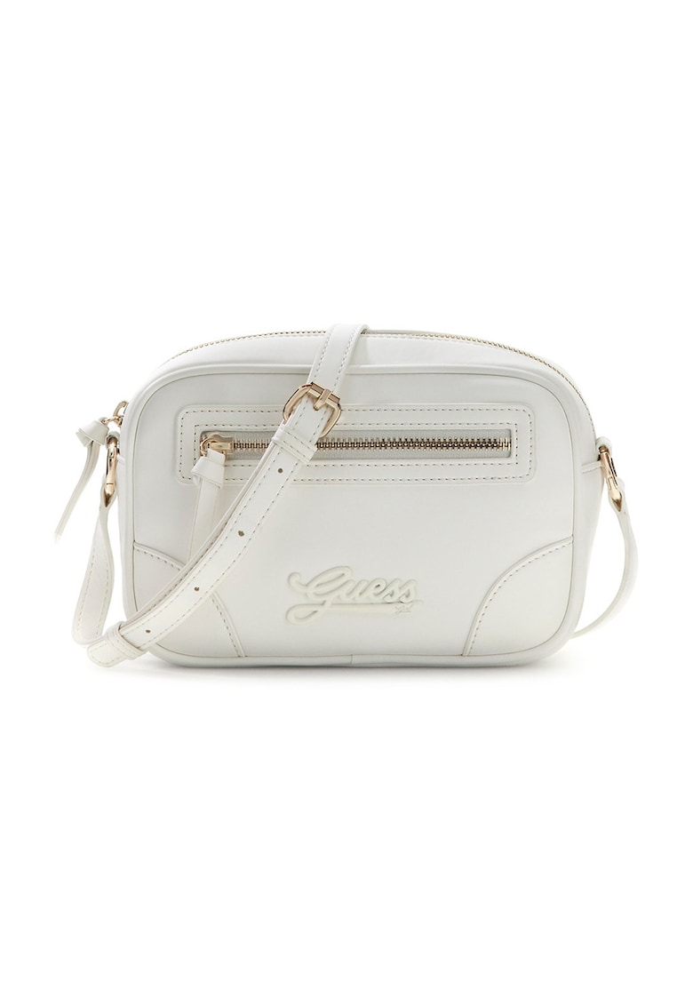 Geanta crossbody cu logo - Alb