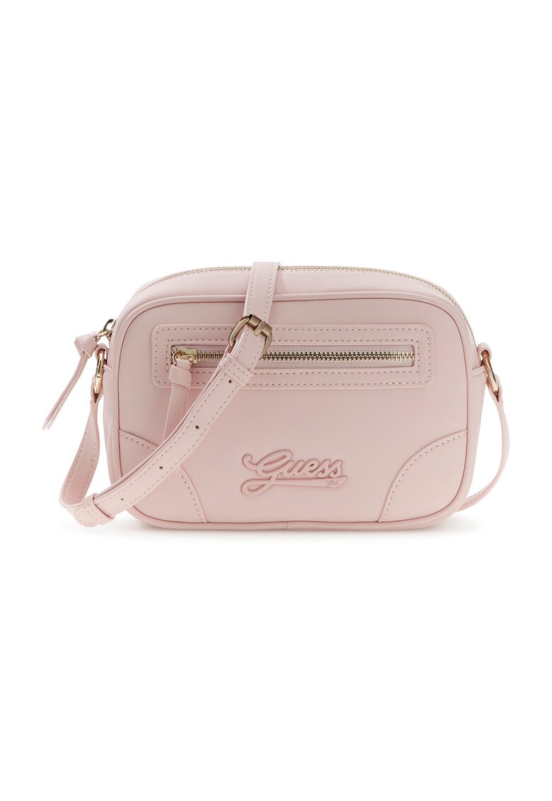 Geanta crossbody cu logo - Roz pal