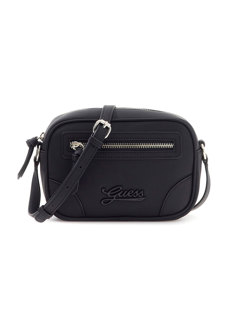 Geanta crossbody cu logo - Negru