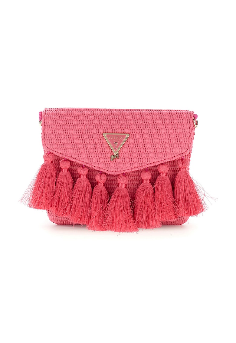 Geanta crossbody cu logo - Roz zmeuriu