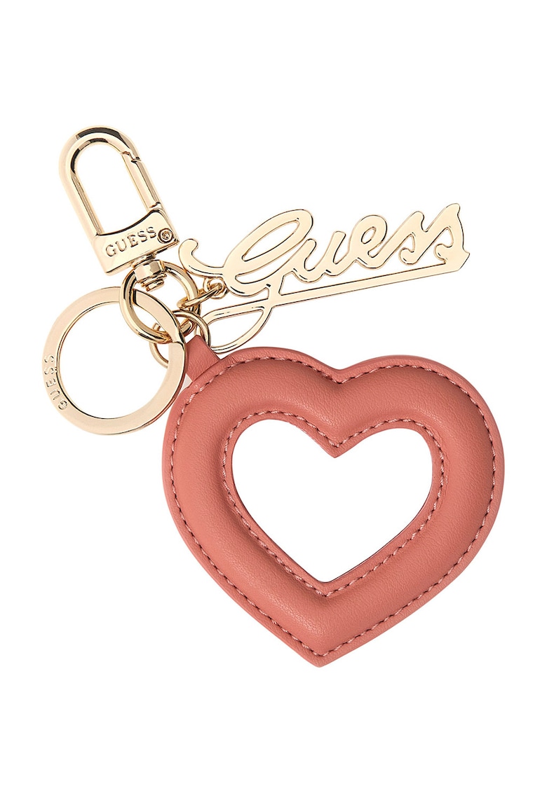 Breloc cu detaliu inima - Rosu stins