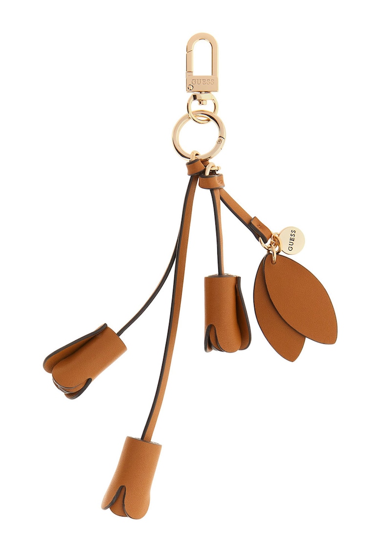 Breloc cu insertii din piele ecologica Ofelia - Caramel