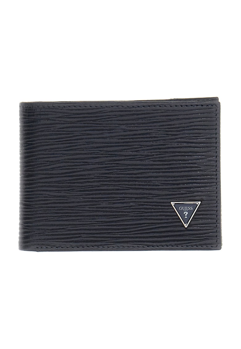 Portcart din piele Milano - Gri carbune