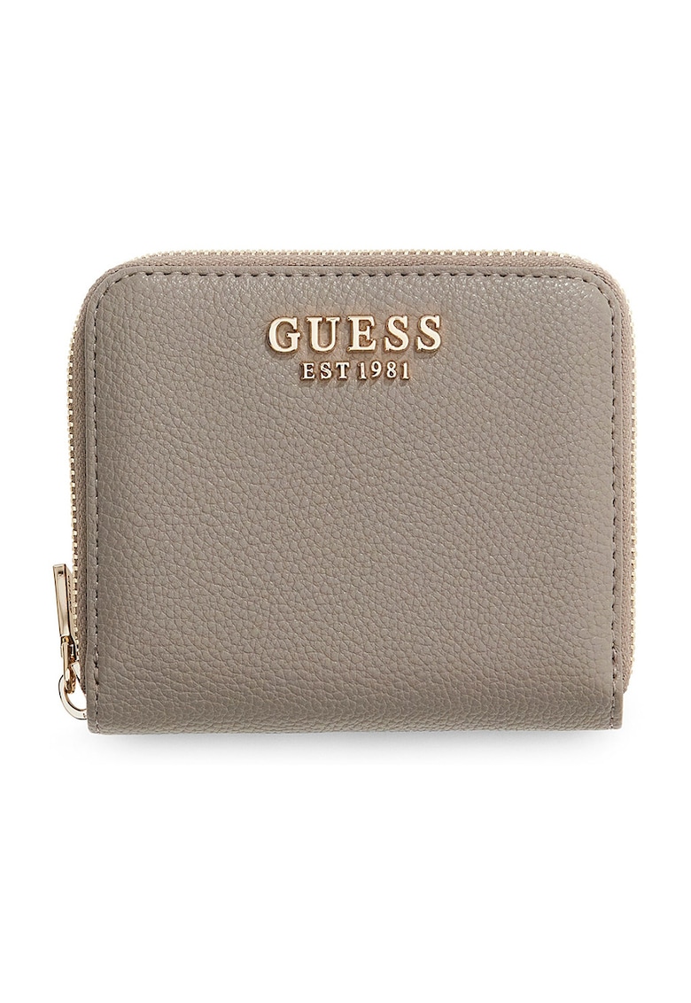 Portofel din piele ecologica cu fermoar Laurel II - Maro taupe deschis