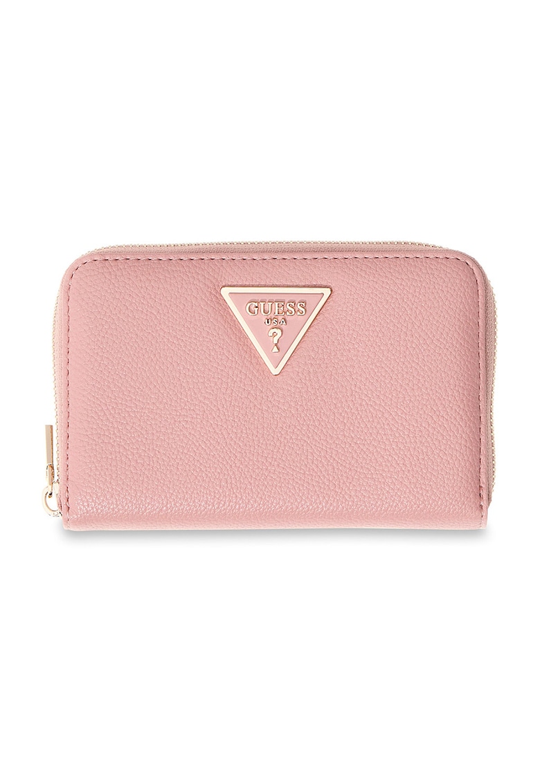 Portofel din piele ecologica cu logo Laurel II - Roz pastel