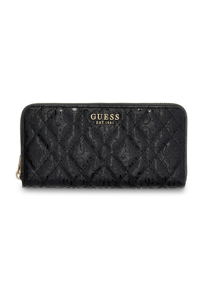 Portofel matlasat cu fermoar Isemay - Negru