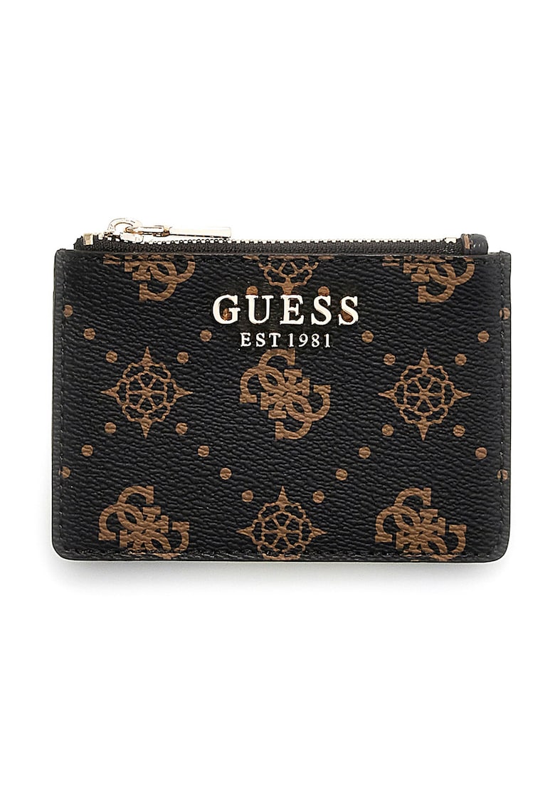 Portcart cu logo Carrie - Negru/Maro