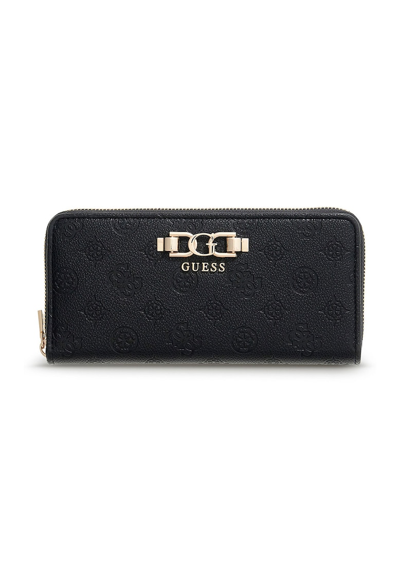 Portofel de piele ecologica cu bareta pentru incheietura Anise - Negru