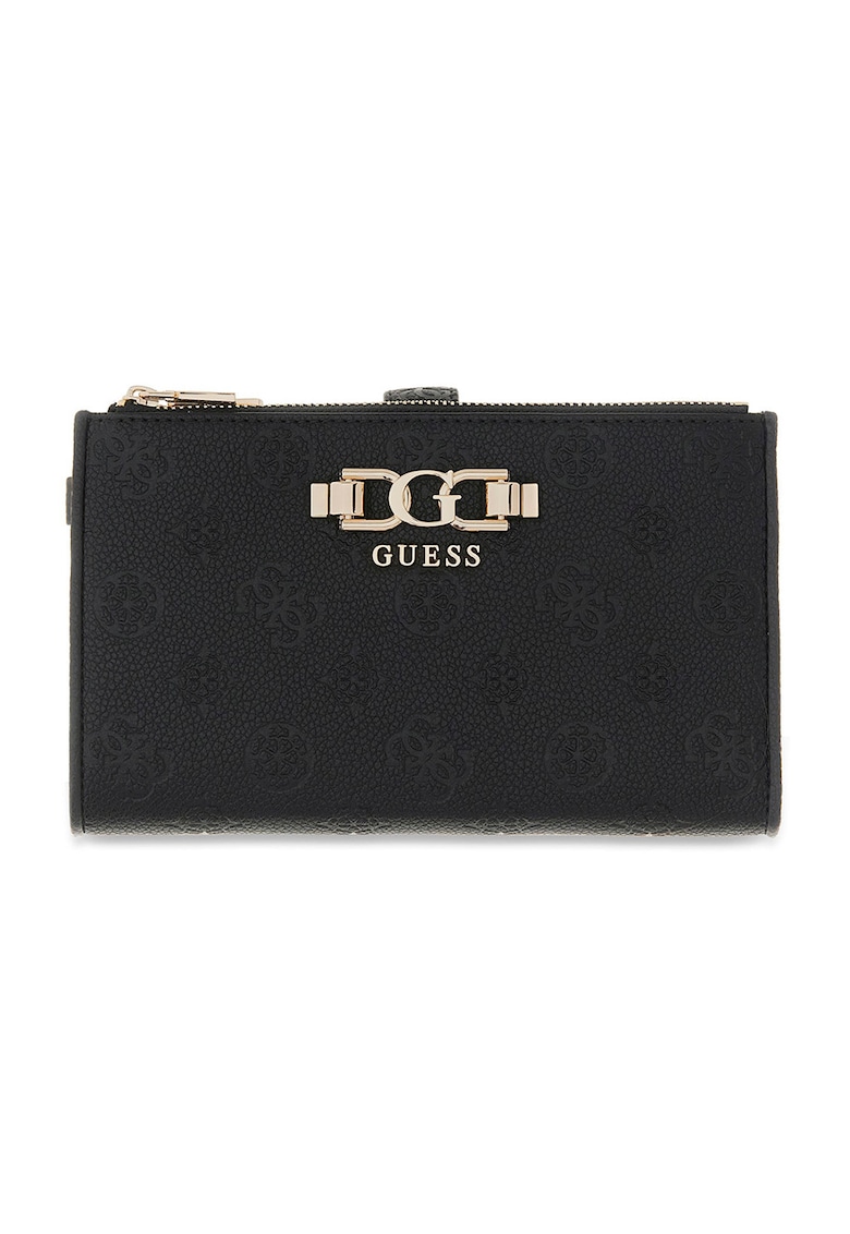 Portofel de piele ecologica cu bareta pentru incheietura Anise - Negru