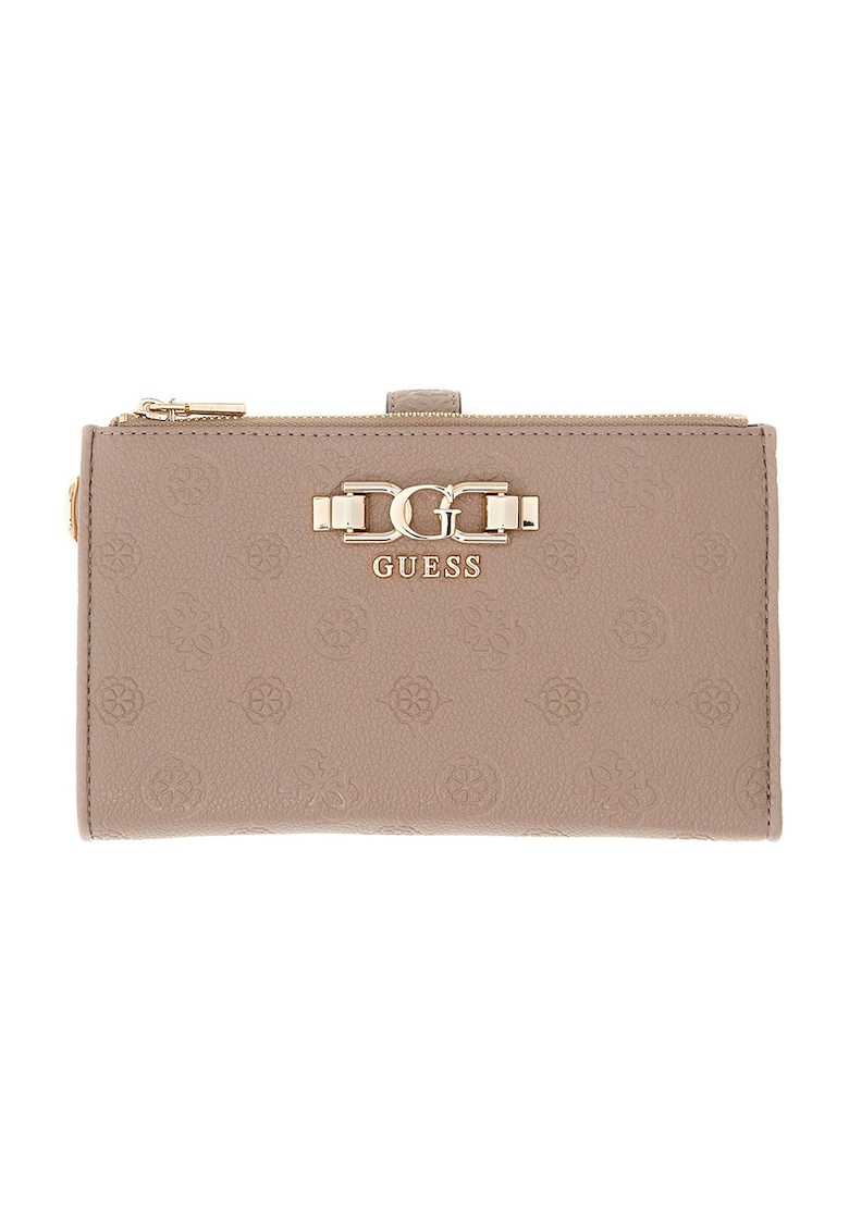 Portofel de piele ecologica cu bareta pentru incheietura Anise - Maro deschis