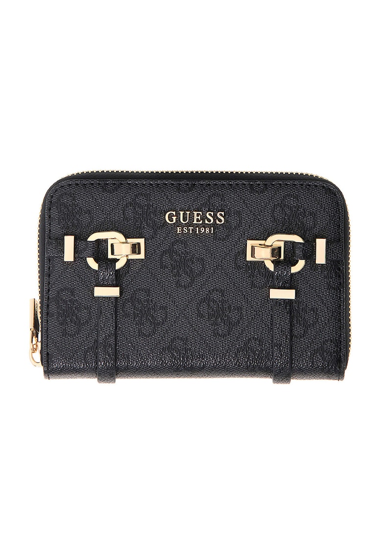 Portofel cu logo Leona - Negru