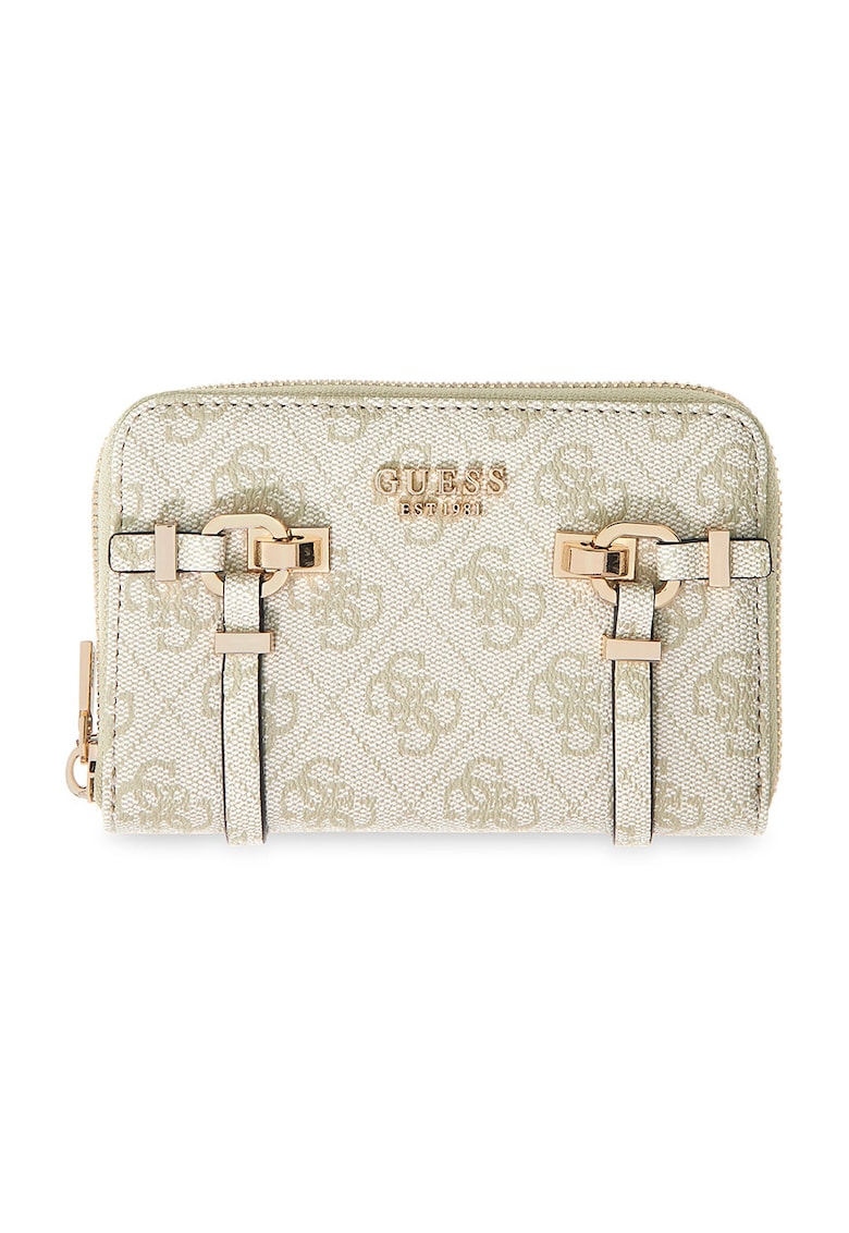 Portofel cu logo Leona - Alb fildes