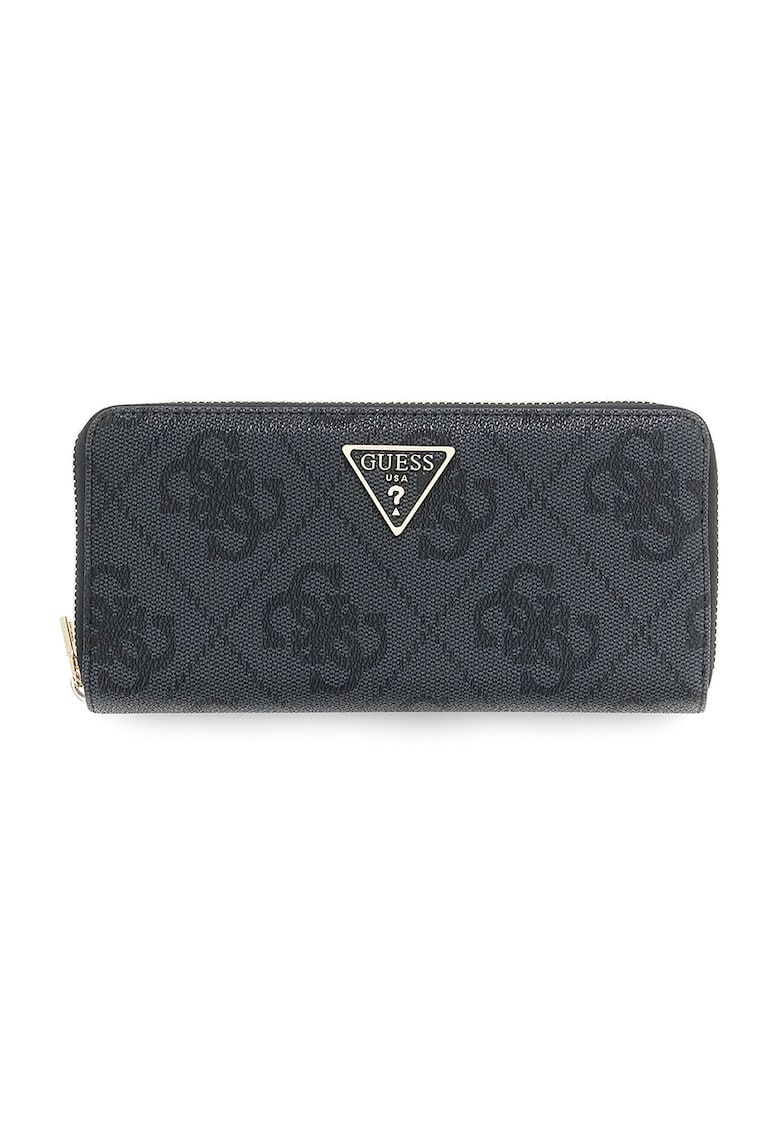 Portofel cu monograma si fermoar Laurel - Gri carbune