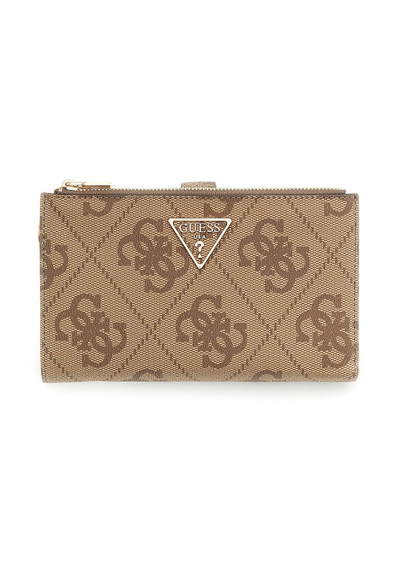 Portofel cu monograma si fermoar Laurel - Maro deschis