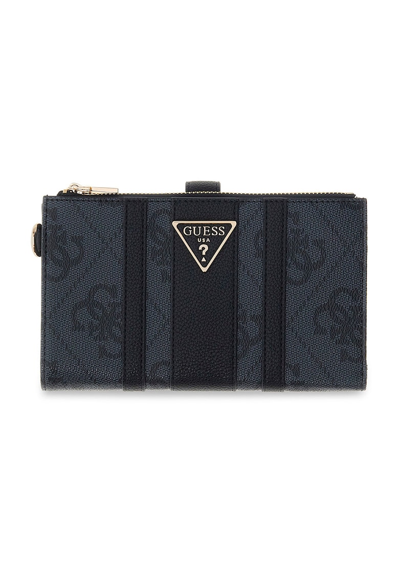 Portofel de piele ecologica cu logo Laurel - Gri carbune