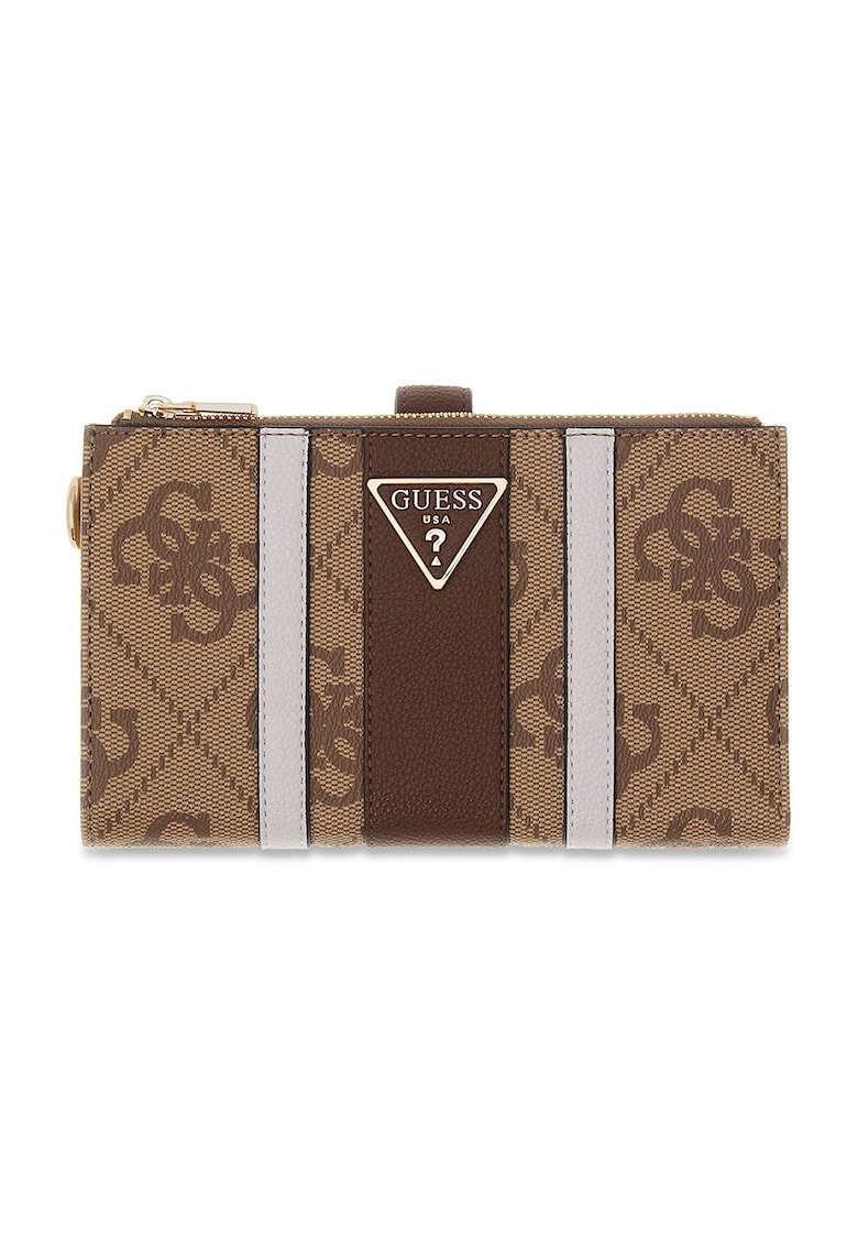 Portofel de piele ecologica cu logo Laurel - Maro deschis